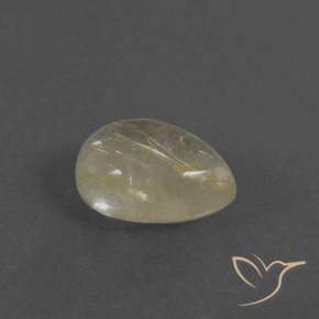 Quarzo rutilo Giallo chiaro naturale da 2.58 ct, Forma a pera, Trasparente
