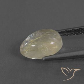 Quarzo rutilo Giallo chiaro naturale da 2.58 ct, Forma a pera, Trasparente