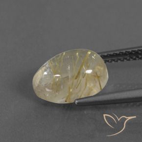 Quarzo rutilo Giallo terroso naturale da 2.97 ct, Forma a pera, Trasparente