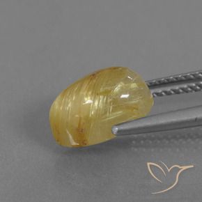 Quarzo rutilo Giallo di Digione naturale da 3.17 ct, Forma a pera, Traslucido