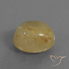 Quarzo rutilo Giallo caldo naturale da 4.72 ct, Ovale, Traslucido