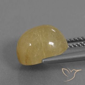 Quarzo rutilo Giallo caldo naturale da 4.72 ct, Ovale, Traslucido