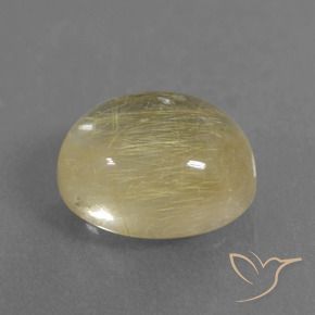 Quarzo rutilo Giallo terroso chiaro naturale da 4.85 ct, Ovale, Trasparente