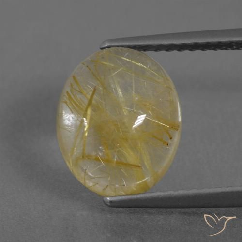 4.15ct Naturale Giallo Toscana Quarzo rutilo, Ovale, Trasparente
