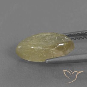 Quarzo rutilo Giallo caldo naturale da 2.35 ct, Taglio marquise, Trasparente
