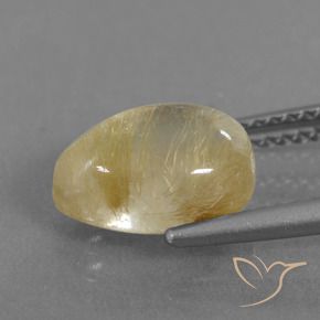 Quarzo rutilo Giallo Digione chiaro naturale da 2.74 ct, Forma a pera, Trasparente