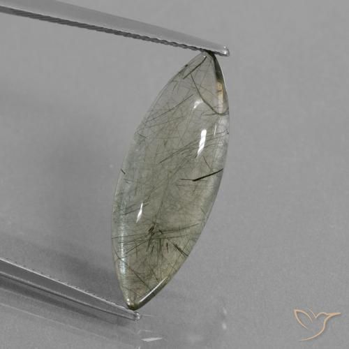 7.05ct Naturale Cancella con inclusione Quarzo rutilo, Taglio marquise, Trasparente