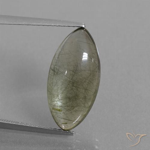 7.80ct Naturale Cancella con inclusione Quarzo rutilo, Taglio marquise, Trasparente