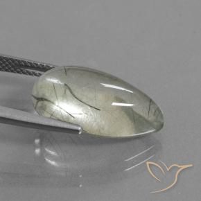 Quarzo rutilo Cancella con inclusione naturale da 9.20 ct, Forma a pera, Trasparente