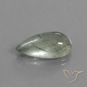 Quarzo rutilo Verde chiaro naturale da 6.41 ct, Forma a pera, Trasparente