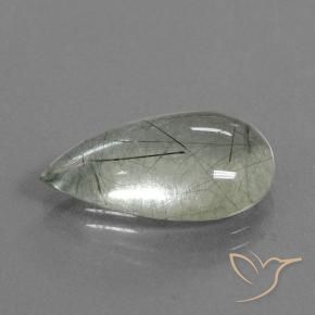 Quarzo rutilo Verde chiaro naturale da 9.75 ct, Forma a pera, Trasparente