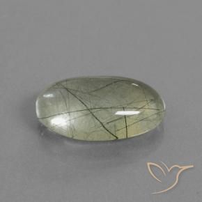 Quarzo rutilo Verde chiaro naturale da 10.99 ct, Ovale, Trasparente