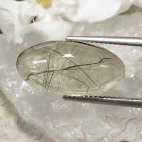 Quarzo rutilo Verde chiaro naturale da 10.67 ct, Ovale, Trasparente