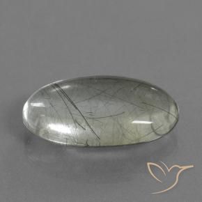 Quarzo rutilo Verde chiaro naturale da 10.05 ct, Ovale, Trasparente