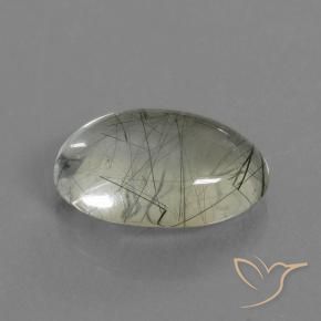 Quarzo rutilo Verde chiaro naturale da 10.23 ct, Ovale, Trasparente