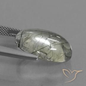 Quarzo rutilo Verde chiaro naturale da 10.23 ct, Ovale, Trasparente