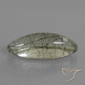 Quarzo rutilo Verde chiaro naturale da 9.05 ct, Taglio marquise, Trasparente