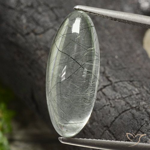 9.77ct Naturale Verde chiaro Quarzo rutilo, Taglio marquise, Trasparente