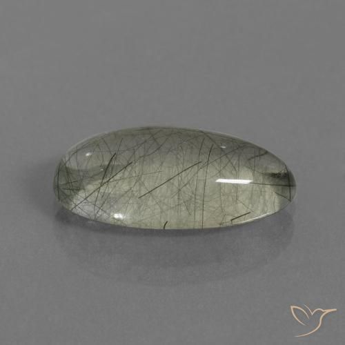 Quarzo rutilo Verde chiaro naturale da 5.75 ct, Ovale, Trasparente
