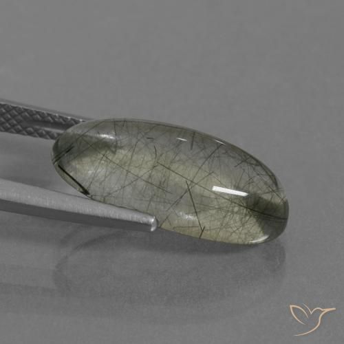 Quarzo rutilo Verde chiaro naturale da 5.75 ct, Ovale, Trasparente