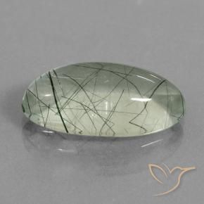 Quarzo rutilo Verde chiaro naturale da 9.58 ct, Ovale, Trasparente