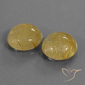 Gemme di Quarzo rutilo Oro medio naturale da 8.46 ct, Rotondo, Trasparente