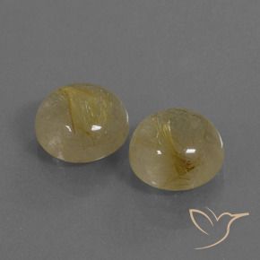 Gemme di Quarzo rutilo Marrone Dorato Molto Chiaro naturale da 11.08 ct, Rotondo, Trasparente