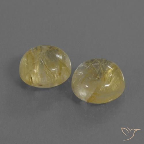 Gemme di Quarzo rutilo Oro medio naturale da 10.74 ct, Rotondo, Trasparente