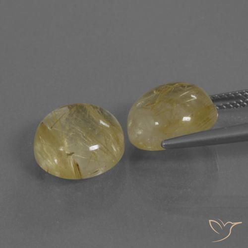 Gemme di Quarzo rutilo Oro medio naturale da 10.74 ct, Rotondo, Trasparente