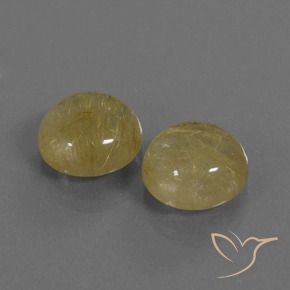 Gemme di Quarzo rutilo Giallo terroso naturale da 9.84 ct, Rotondo, Trasparente