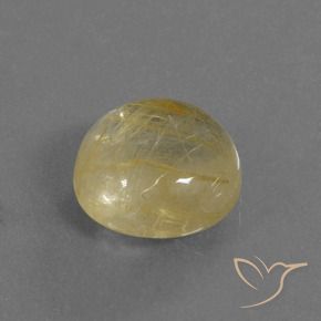 Quarzo rutilo Giallo Toscana naturale da 5.14 ct, Rotondo, Trasparente