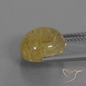 Quarzo rutilo Marrone Dorato Molto Chiaro naturale da 5.64 ct, Rotondo, Trasparente
