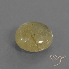 Quarzo rutilo Giallo medio naturale da 5.18 ct, Rotondo, Trasparente