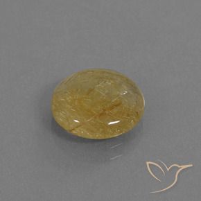 Quarzo rutilo Giallo medio naturale da 3.68 ct, Rotondo, Trasparente