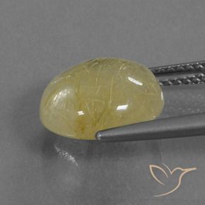 Quarzo rutilo Giallo terroso chiaro naturale da 4.74 ct, Rotondo, Trasparente