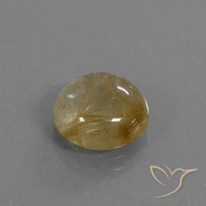 Quarzo rutilo Giallo terroso naturale da 4.34 ct, Rotondo, Trasparente