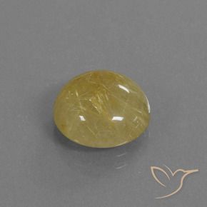 Quarzo rutilo Giallo di Digione naturale da 4.30 ct, Rotondo, Traslucido