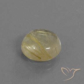 Quarzo rutilo Giallo pallido naturale da 4.56 ct, Rotondo, Trasparente