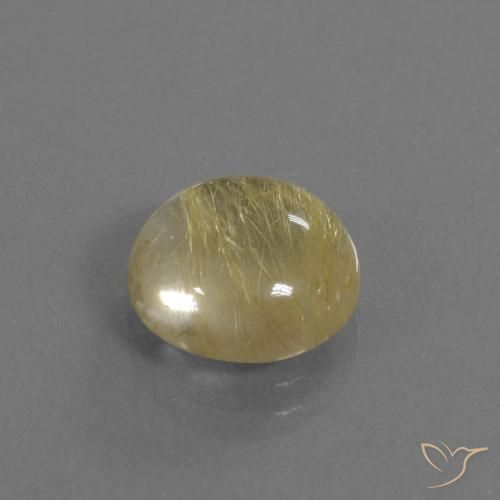 Quarzo rutilo Giallo terroso naturale da 4.55 ct, Rotondo, Trasparente