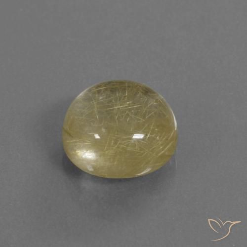 Quarzo rutilo Giallo terroso naturale da 5.55 ct, Rotondo, Trasparente
