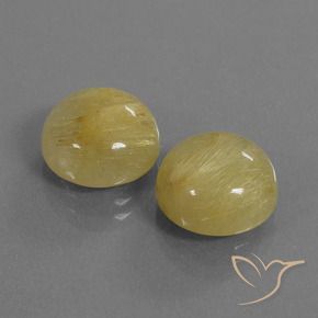 Gemme di Quarzo rutilo Giallo medio naturale da 11.05 ct, Rotondo, Traslucido