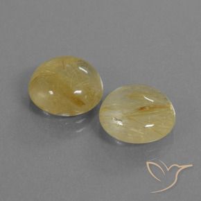 Gemme di Quarzo rutilo Giallo pallido naturale da 8.61 ct, Rotondo, Trasparente