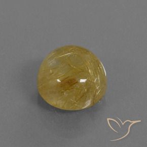 Quarzo rutilo Giallo di Digione naturale da 6.61 ct, Rotondo, Traslucido