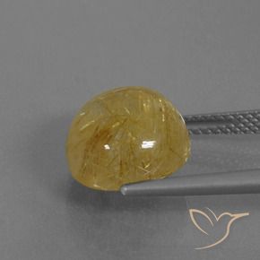 Quarzo rutilo Giallo di Digione naturale da 6.61 ct, Rotondo, Traslucido