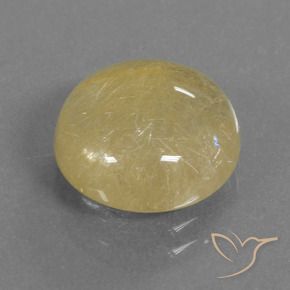 Quarzo rutilo Giallo Digione chiaro naturale da 4.81 ct, Rotondo, Trasparente