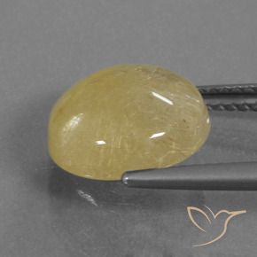 Quarzo rutilo Giallo Digione chiaro naturale da 4.81 ct, Rotondo, Trasparente