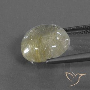 Quarzo rutilo Marrone Dorato Molto Chiaro naturale da 4.89 ct, Rotondo, Trasparente