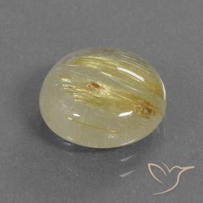 Quarzo rutilo Giallo terroso naturale da 4.40 ct, Rotondo, Trasparente