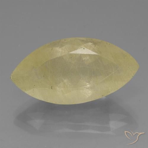 Quarzo rutilo Giallo Digione molto chiaro naturale da 17.15 ct, Taglio marquise, Trasparente