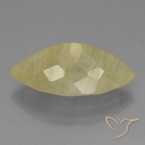 Quarzo rutilo Giallo Digione molto chiaro naturale da 17.15 ct, Taglio marquise, Trasparente